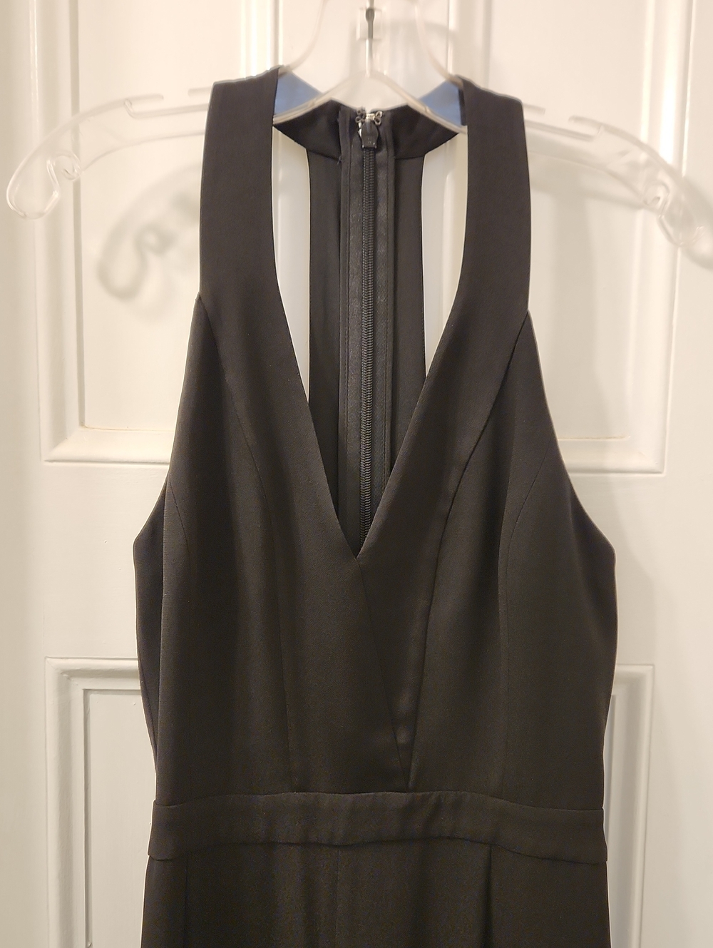 BCBGMax Azria Black V-Neck Sleeveless Jumpsuit Size Small